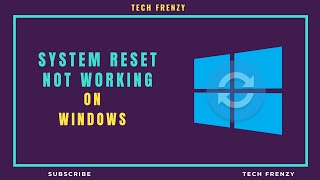 Unable to reset Windows 1110 Easy Fix [upl. by Ayam]