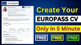 Free Europass Cover Letter and Cv for Europe  Public Engine [upl. by Asquith]