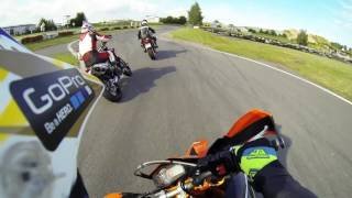 KTM SMC 690 R vs HUSABERG FE 650 Vysoké Mýto RACE [upl. by Carisa]