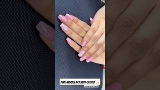 Kya apko bhi sikhna hai ese pyare pyare nailart 🤩 shorts nails nailart glitter marble art [upl. by Naraj]