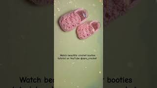 Crochet booties tutorial crochet booties shoes shorts shortsfeed [upl. by Ursola]