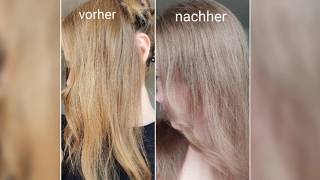 Haare aschblond färben Gelbstich entfernen [upl. by Tinya]