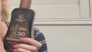 Honest Review Australian Gold Spray Gel Sunscreen with Instant Bronzer SPF 30 8 Ounce [upl. by Kaine]