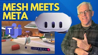 How to join VR Meetings with Microsoft Teams Mesh on Meta Quest 3 [upl. by Enihpets604]