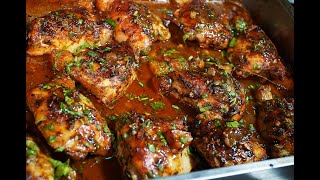 Easiest Jerk Chicken thighs  CaribbeanPotcom [upl. by Osswald]