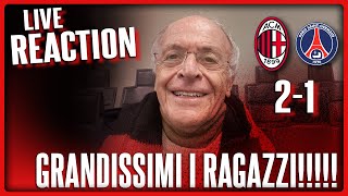 COMMOVENTI EMOZIONANTI GIOCA IL MILAN Serata meravigliosa di Champions [upl. by Yanel]