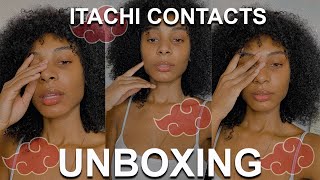 ITACHI UCHIHA MONGEKYO SHARINGAN CONTACTS  UNBOXING [upl. by Zippora685]