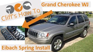 Grand Cherokee Eibach Lowering Spring Install [upl. by Enetsuj135]