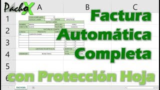 Cómo hacer una factura automática desde cero con bases de datos y protección hoja Excel [upl. by Sosthenna]