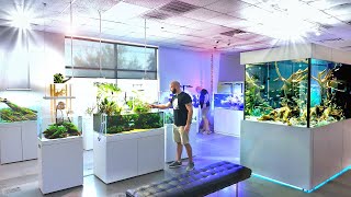 Fish Tanks Like Youve NEVER SEEN Before INSANE Aquarium Store Tour ADG Texas [upl. by Notsehc]