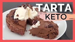 🥧 POSTRE KETO FACIL Tarta KETO SIN COCCION de Chocolate  Pay KETO VEGANO [upl. by Deenya]