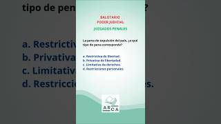 JUZGADOS PENALES convocatorialaboral poderjudicial balotario bancodepreguntas [upl. by Tomasina]