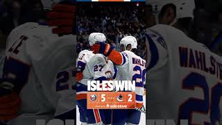 island win hockeyfightscancer bestgoaloftheyear hockeyhighlights icehockey [upl. by Dloreh]