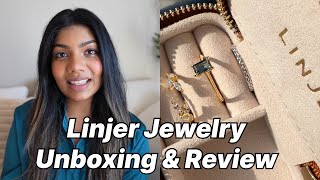 LINJER Jewllery unboxing and review  Thoughts on Blue Topaz ring and gold vermeil [upl. by Rosario]