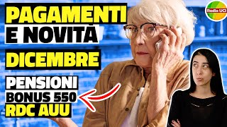 Pagamenti INPS e novità Dicembre 2023 Pensioni Bonus 550€ Assegno Unico RDC bonus trasporti [upl. by Acus]