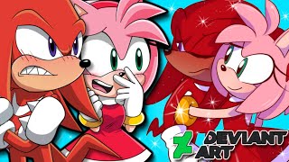 AMY CHEATS ON SONIC  Knuckles amp Amy VS DeviantArt  FT Tails [upl. by Birk]