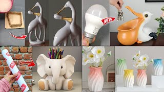 4 Easy White Cement craft ideas  Home Decoration  showpiece  Cement Corner [upl. by Ilera]