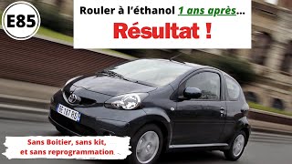 Ethanol E85  Rouler en voiture sans boitier sans kit et sans reprogrammation résultat 1 après [upl. by Viddah805]