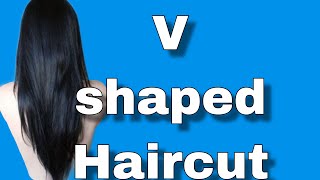 Ultra EASY V shaped HAIRCUT at home Gloria Glam [upl. by Ahsiken]