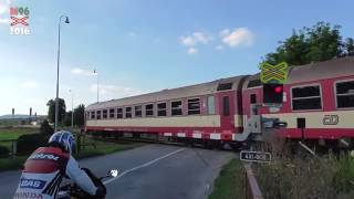 Železniční přejezd Bučovice  2482016  Czech railroad crossing [upl. by Oinotnanauj]