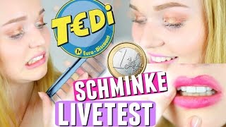 TEDI 1€ SCHMINKE LIVE TEST  was taugen 1 Euro Produkte I Meggyxoxo [upl. by Clemen]