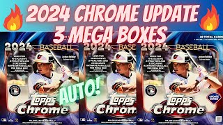 2024 Topps Chrome Update Mega Boxes  Auto Top RC Parallels and More 3 Boxes [upl. by Helbonna555]