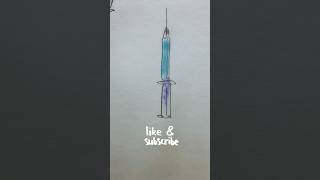 Injection 💉 easy drawing for beginners 😱😨 ytshorts drawing art lineart medical injection [upl. by Giark]