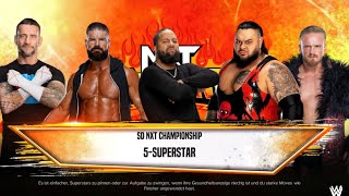 WWE 2K24  Fatal 5 Way Match for the SD NXT Championship  099 [upl. by Arocal931]