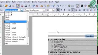 Parte 6  Sumário automático índice Lista de Figuras e Tabelas no Writer BrOffice  ABNT [upl. by Macri27]