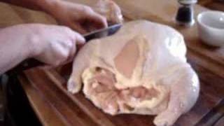 How to prepare a chicken for roasting [upl. by Airetnohs]