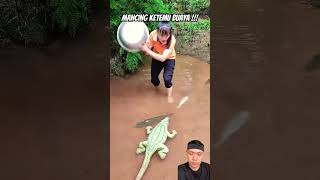 Mancing ketemu buaya crocodile catchinbass turtle basslake animals topwaterbassfishing [upl. by Doomham]