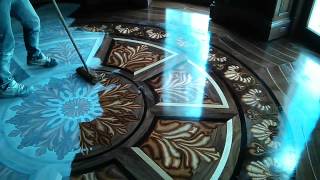 Tahari Library custom 3D wood flooring inlay design UPDATED VERSION httpsyoutubeaQdbQISOBc0 [upl. by Gertrud]