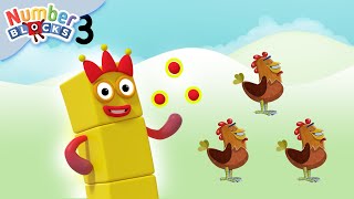 Numberblocks  Maths Counting Skills  Lets count to three [upl. by Bekelja]