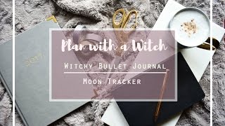 PLAN WITH A WITCH  Witchy Bullet Journal Moon Tracker [upl. by Ennazus]