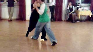 Michelle Marsidi y Joachim Dietiker  Tango class demo  Back sacada combinations [upl. by Sukramaj]