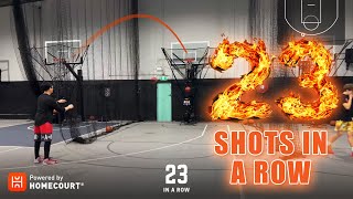 Basketball Automatic 3pointers 23 in a row with HomeCourt Ai App 🏀 🔥 [upl. by Kwok]