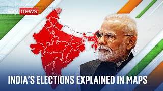 India election 2024 Explained in maps [upl. by Morgan940]