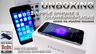 How to spot an iPhone 6 fake Metal amp iPhone 6 Clone Plastic UNBOXING OGS IPS Screen [upl. by Itsuj]