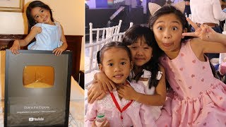 Donna The Explorer Meets Kaycee and Rachel in Wonderland and Receives Gold Play Button [upl. by Aven]