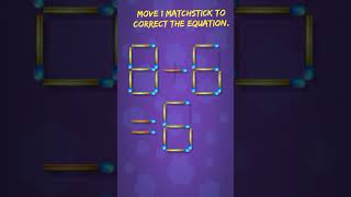 matchsticks puzzle game with answer shorts youtubeshorts matchstickriddles matchstickpuzzle [upl. by Ekud443]