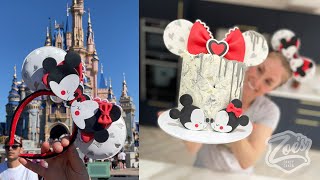 Marbled buttercream cake with Disney Minnie amp Mickey ears [upl. by Luoar]