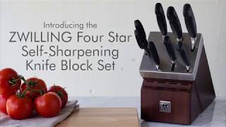 ZWILLING Four Star Self Sharpening Knife Block Set [upl. by Narib233]