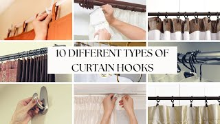 10 Different Types Of Curtain Hooks  Multiple Styles Of Curtain Hooks For All Window Treatments [upl. by Adnyc]