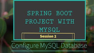 2 Spring Boot Project with JPA and MySql Database Configure Database in Spring boot [upl. by Nitsrik306]