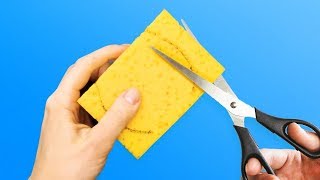 22 EINFALLSREICHE LIFEHACKS MIT SCHWÄMMEN ZUM NACHMACHEN [upl. by Oznecniv]