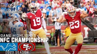 Detroit Lions vs San Francisco 49ers Game Highlights  2023 NFC Championship [upl. by Mackenzie]