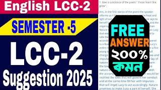 CU 5th semester LCC 2 English suggestion 202425  5th semester LCC 2 English suggestion  LCC 2 [upl. by Kimble789]