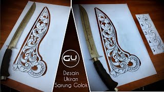 tutorial desain ukiran sarung golok [upl. by Gabel817]