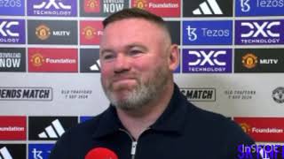 Wayne Rooney Interview Manchester United legends vs Celtic Legends [upl. by Eelano]