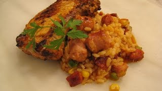 Chuletas de cerdo con arroz ranchero [upl. by Naiva]